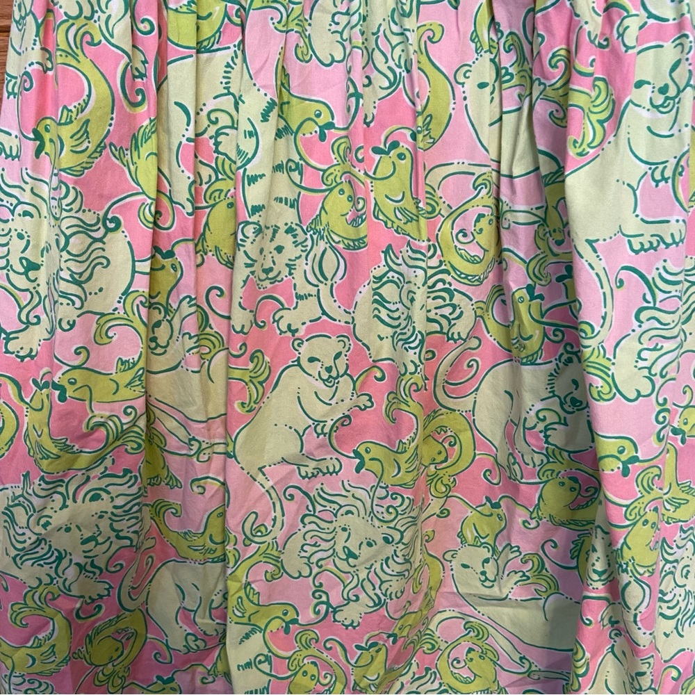 Lilly Pulitzer RARE Fried Catfish 90s Y2K Vintage lion tiger fish print dress - Picture 3 of 7